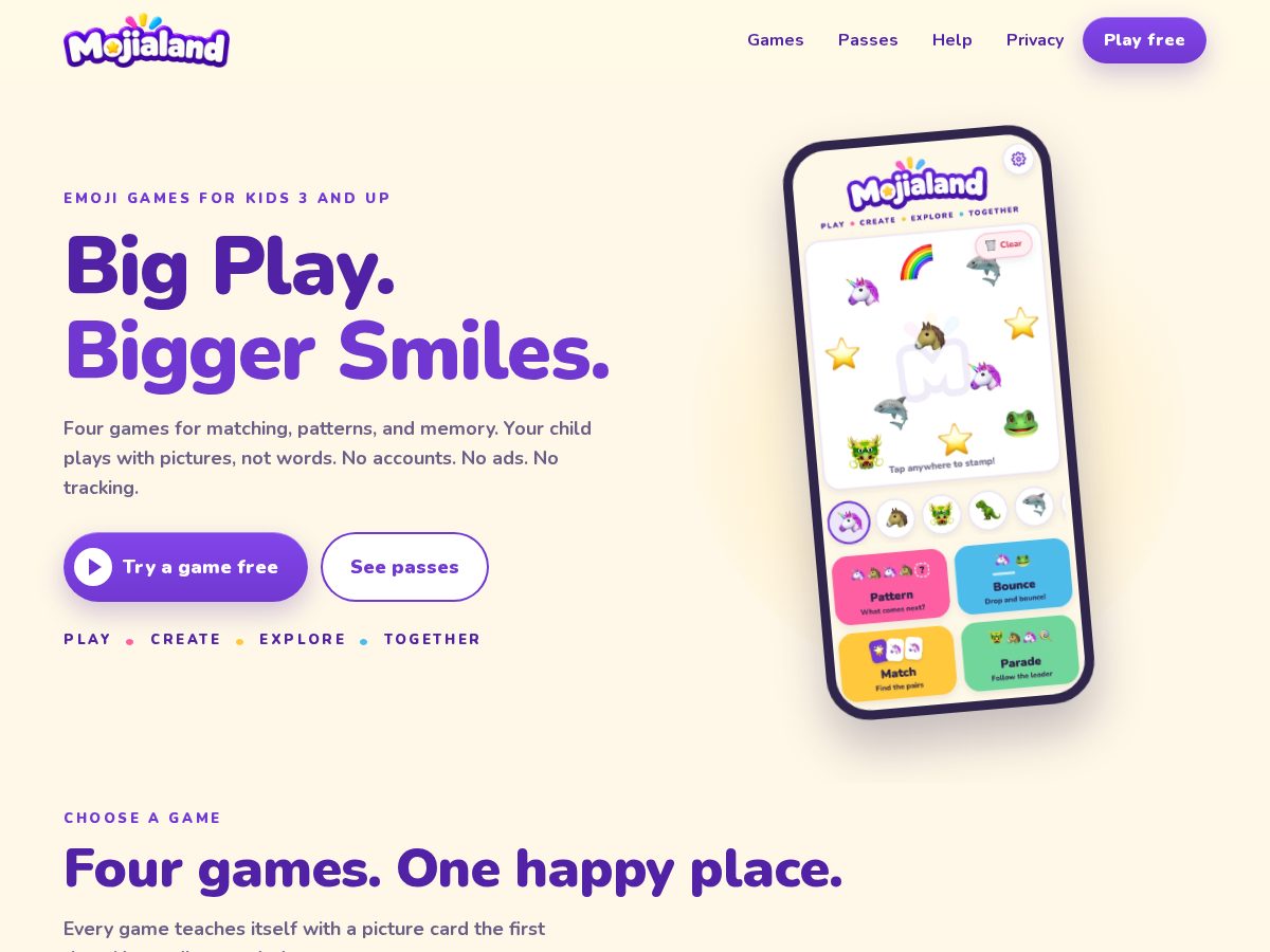 Landing-page snapshot of mojialand.com