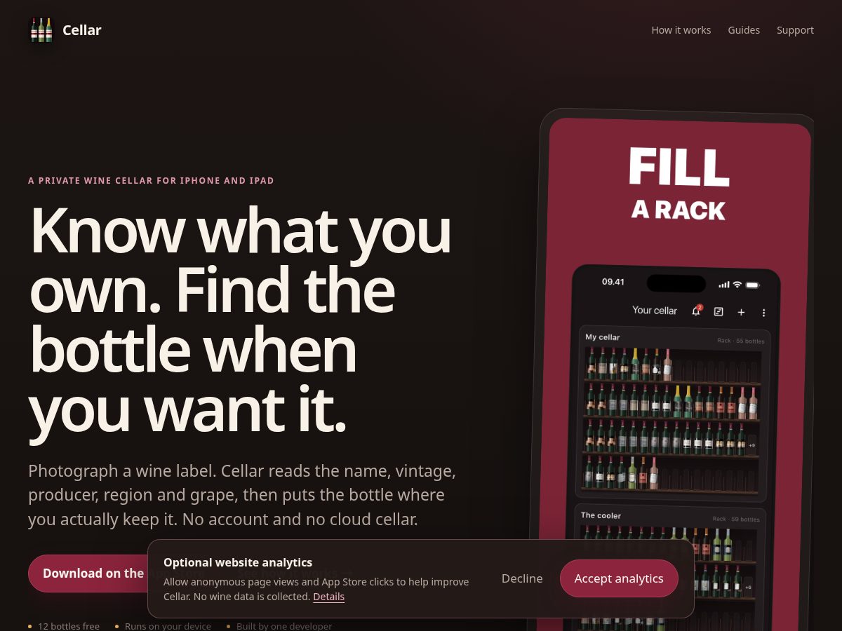 Landing-page snapshot of mywinecorner.com