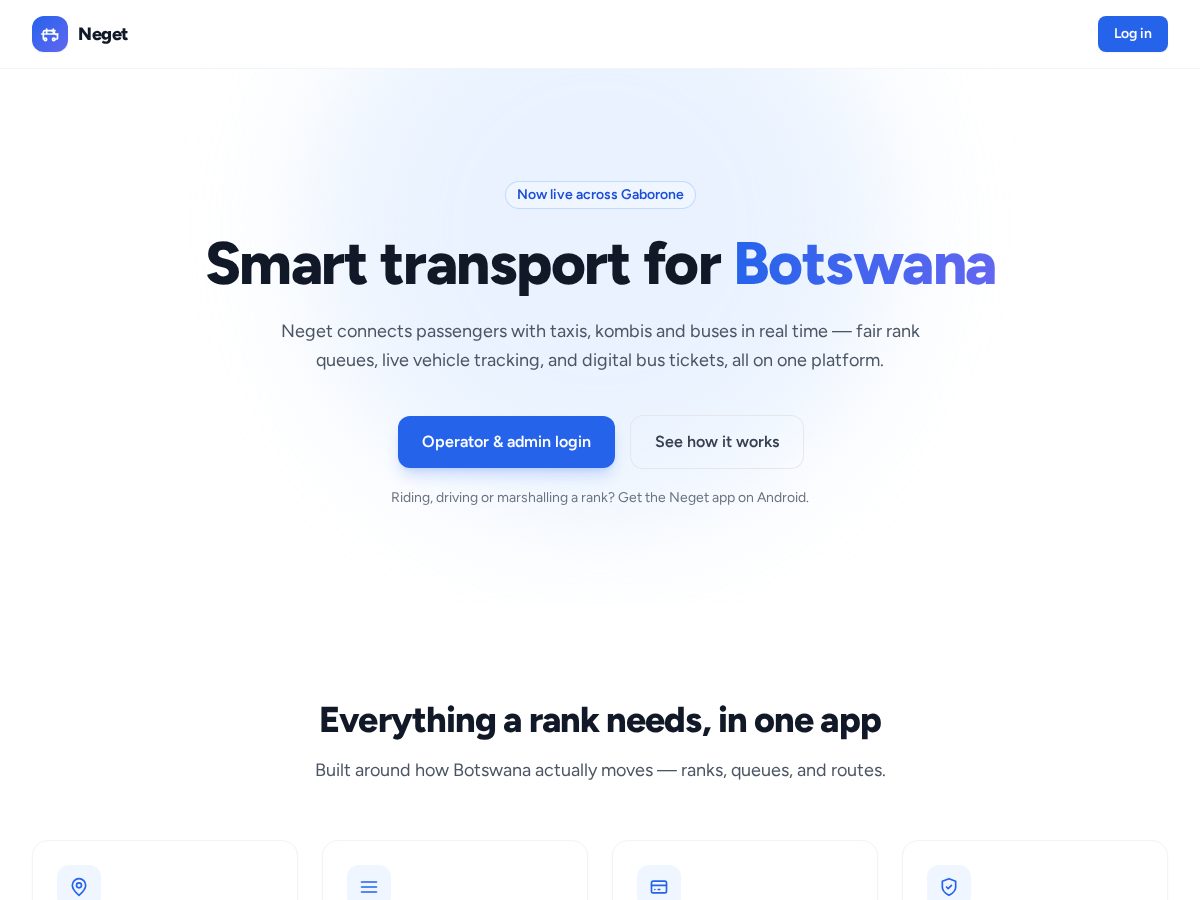Landing-page snapshot of neget.org