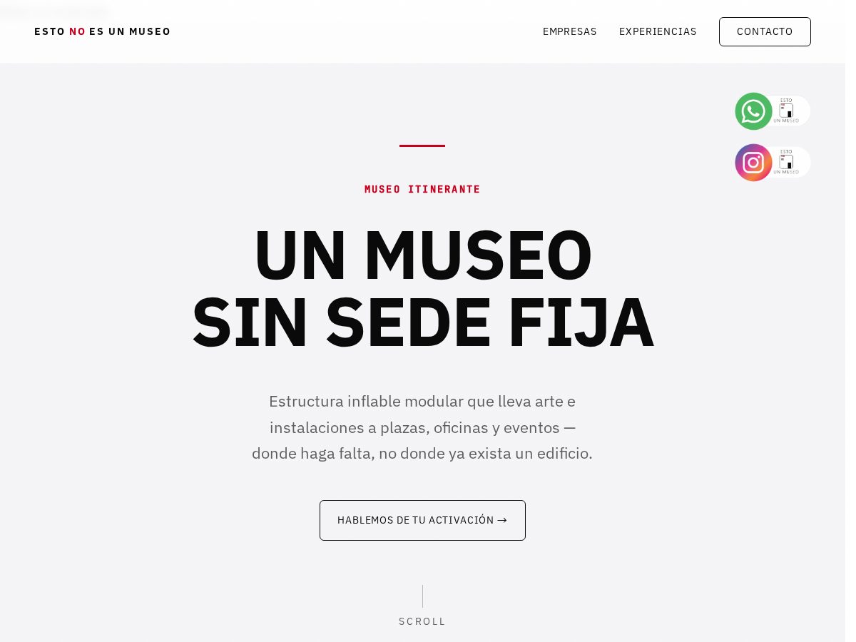 Landing-page snapshot of nomuseo.com