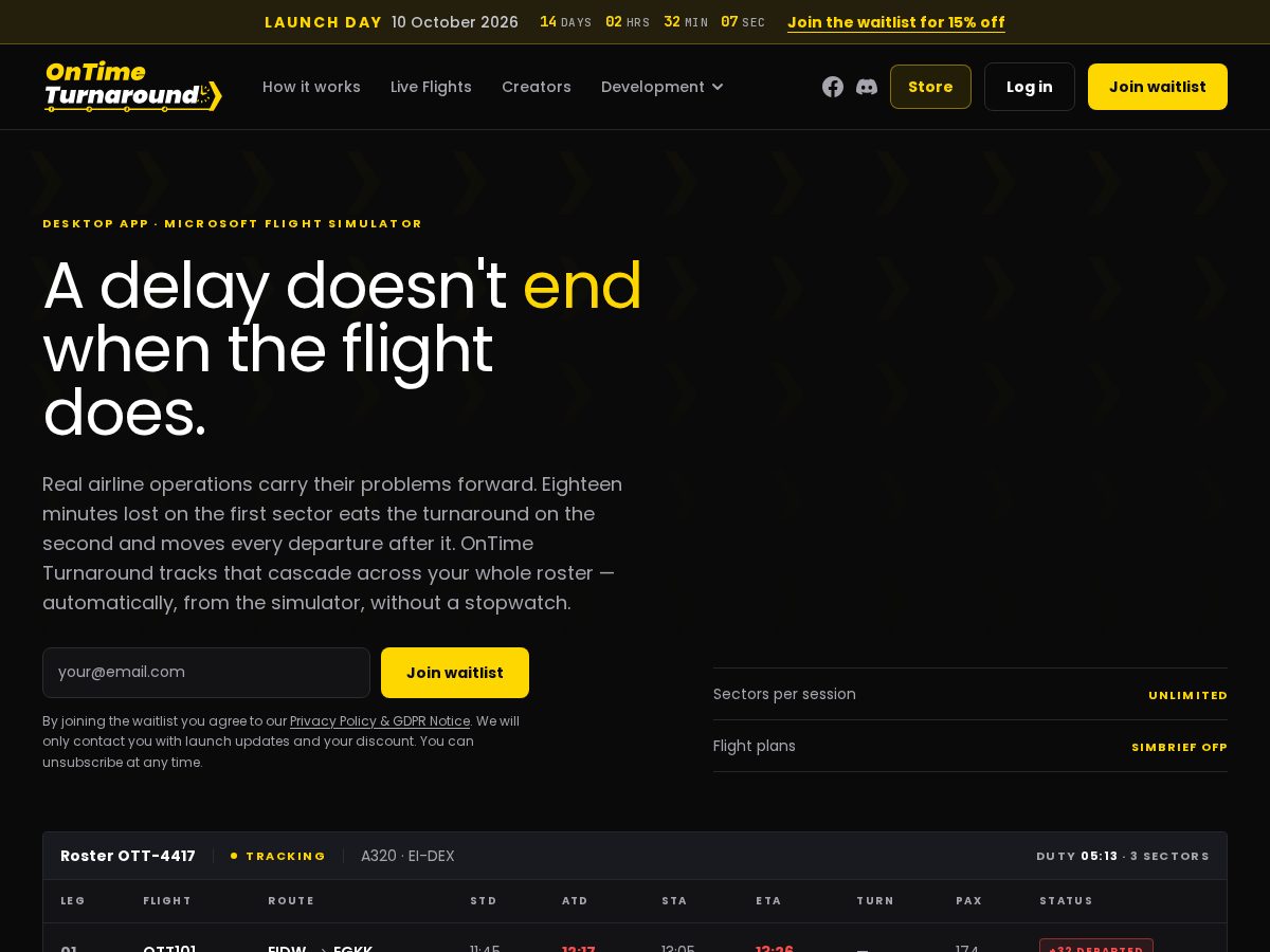 Landing-page snapshot of ontimeturnaround.com
