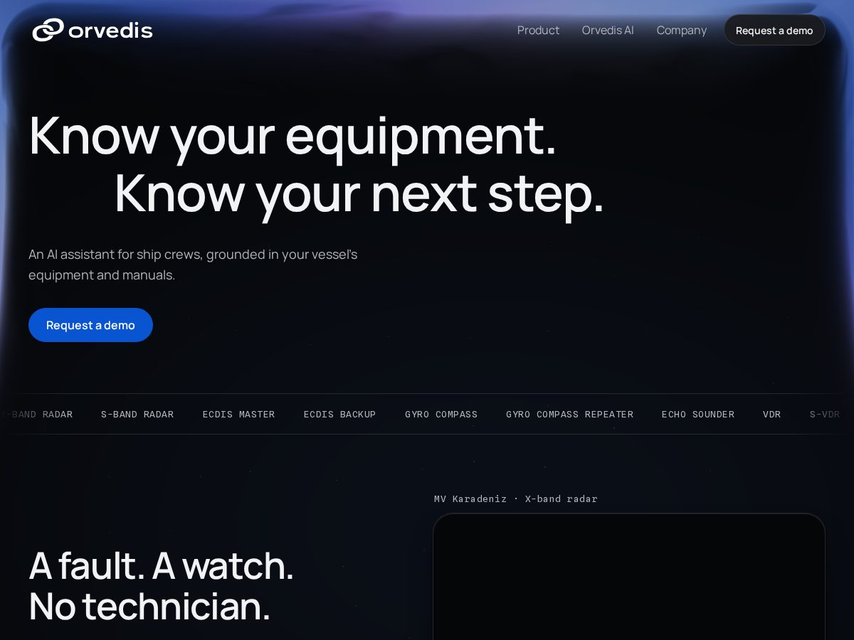 Landing-page snapshot of orvedis.net