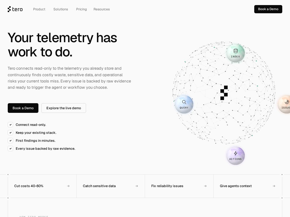 Landing-page snapshot of peaktero.com