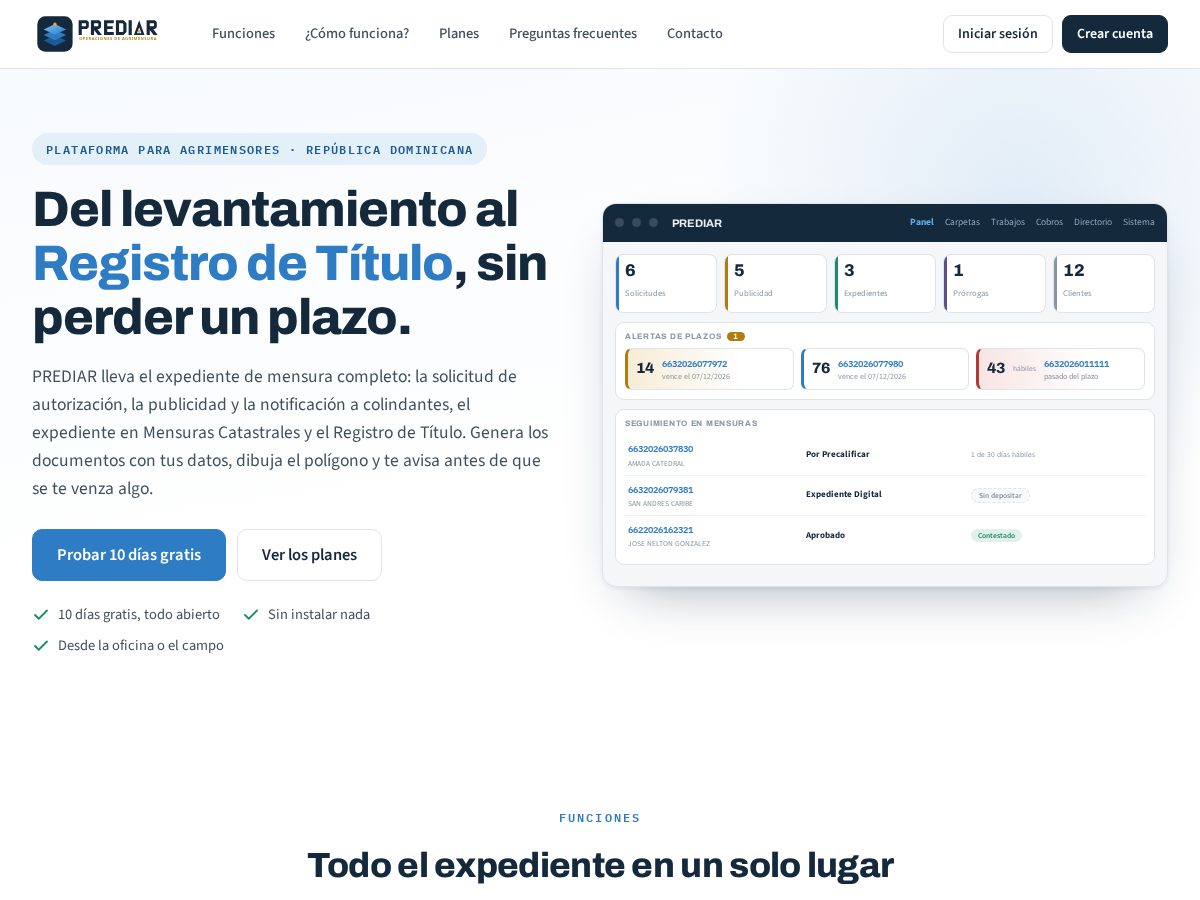 Landing-page snapshot of prediar.com