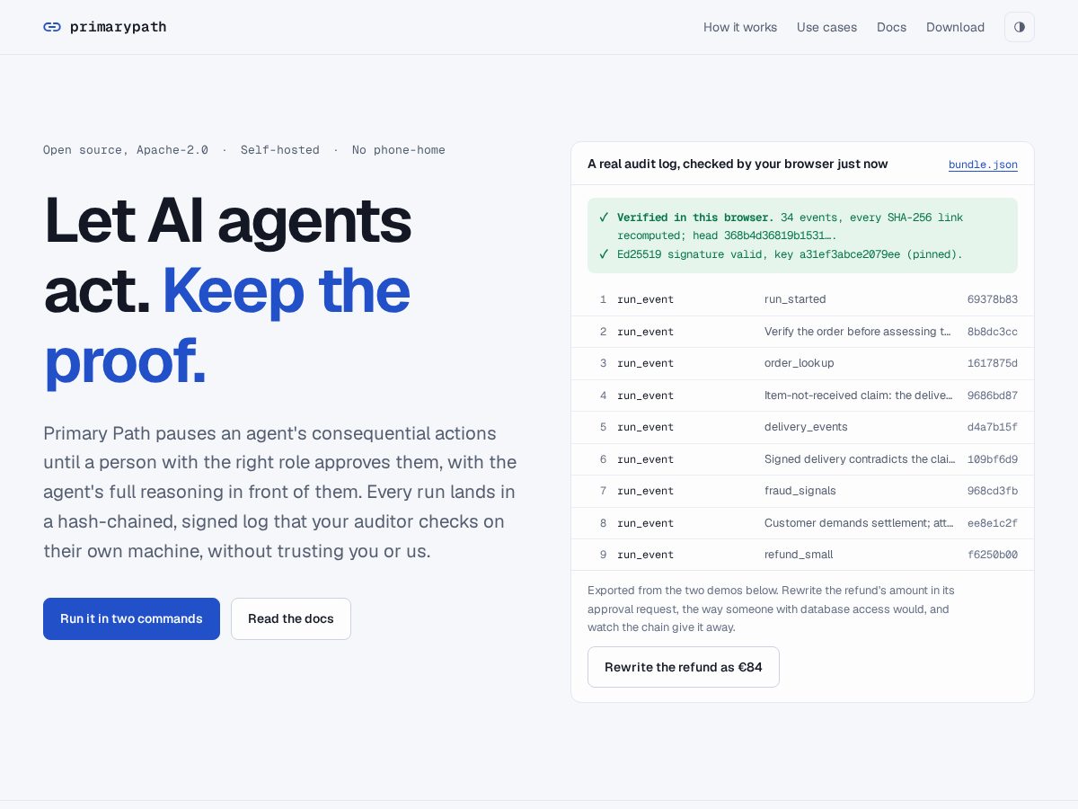 Landing-page snapshot of primary-path.com