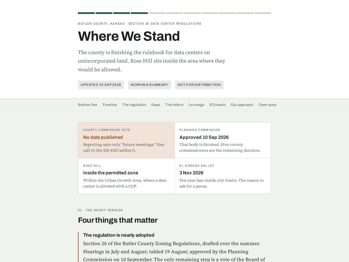 Landing-page snapshot of rosehilldatacenterbrief.site