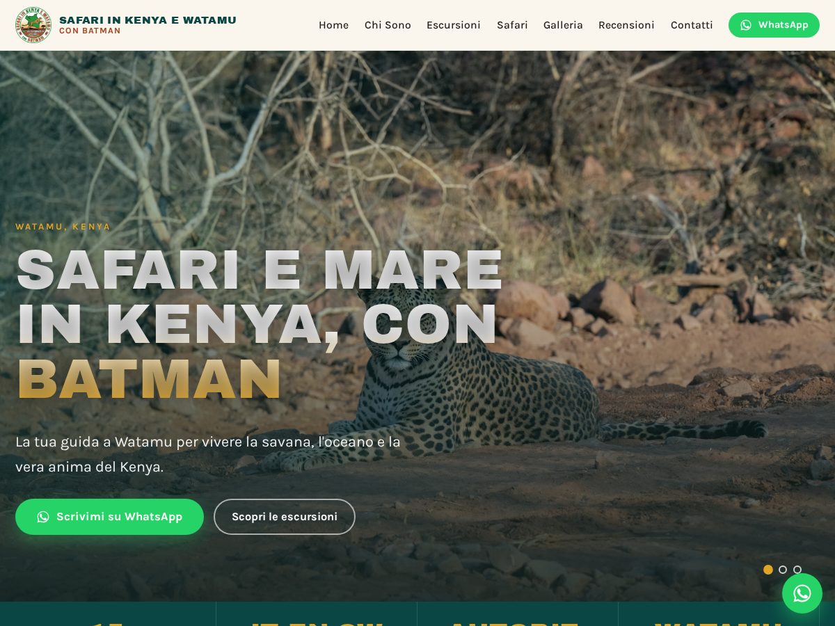 Landing-page snapshot of safariconbatman.com
