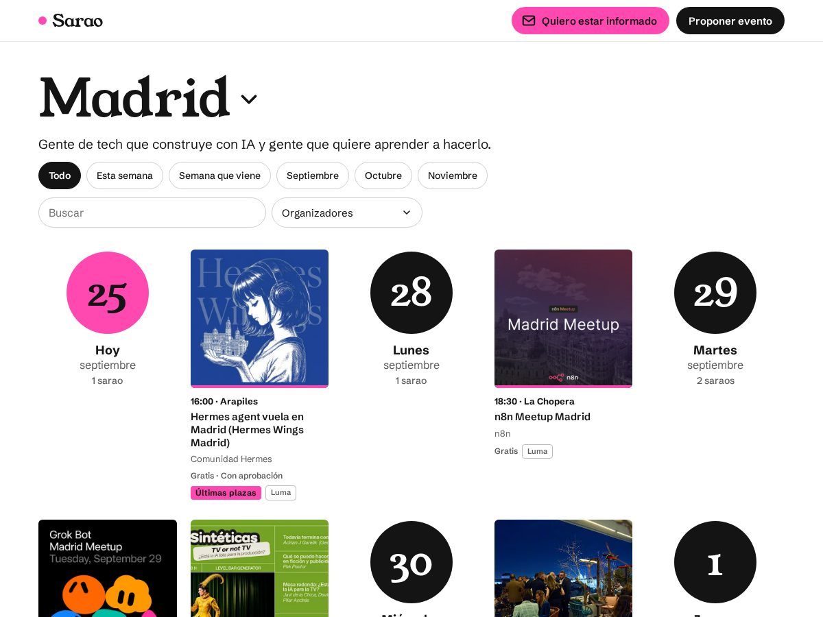 Landing-page snapshot of saraoia.com