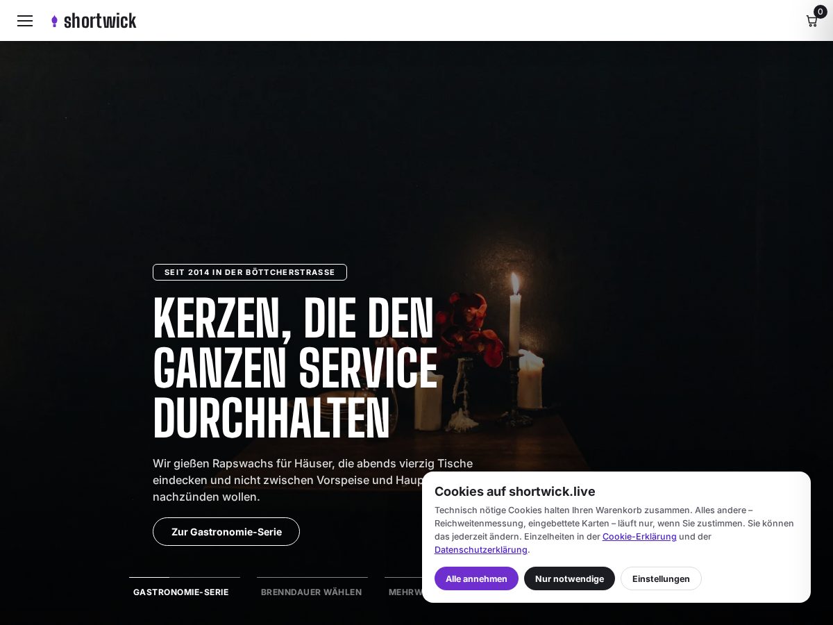 Landing-page snapshot of shortwick.live