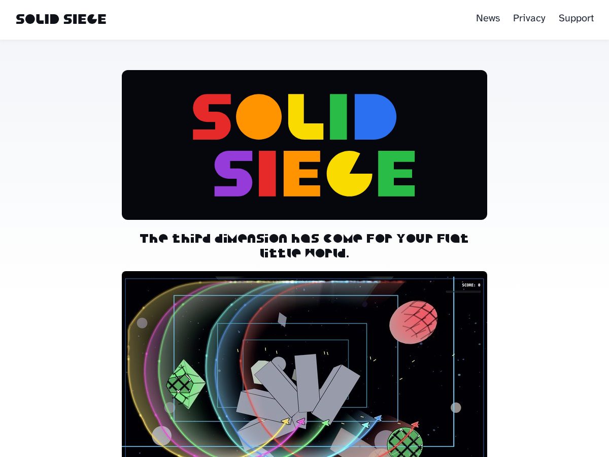 Landing-page snapshot of solidsiege.com