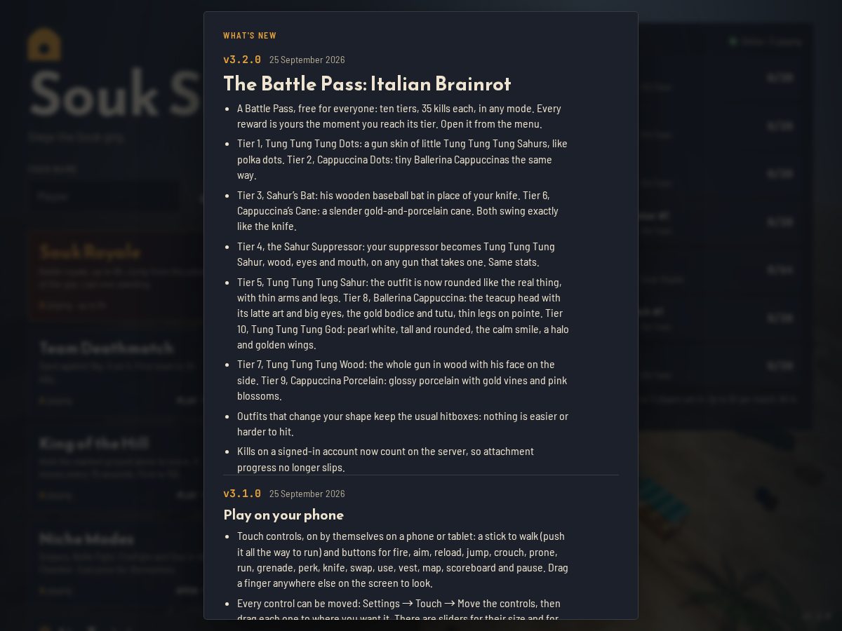 Landing-page snapshot of souksiege.com