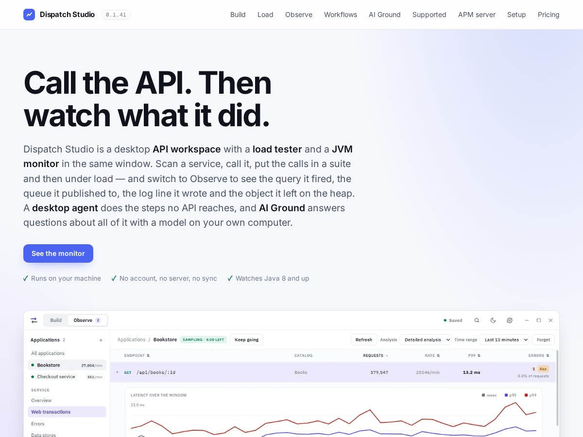 Landing-page snapshot of studio-dispatch.com