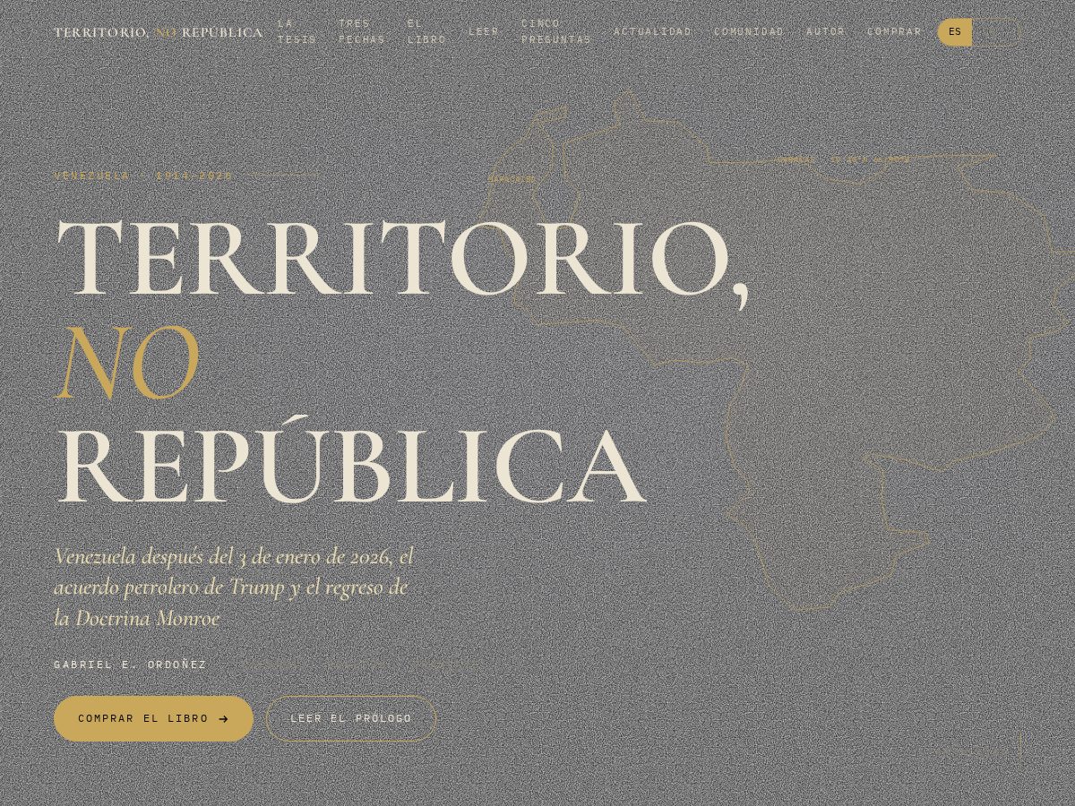 Landing-page snapshot of territorionorepublica.com
