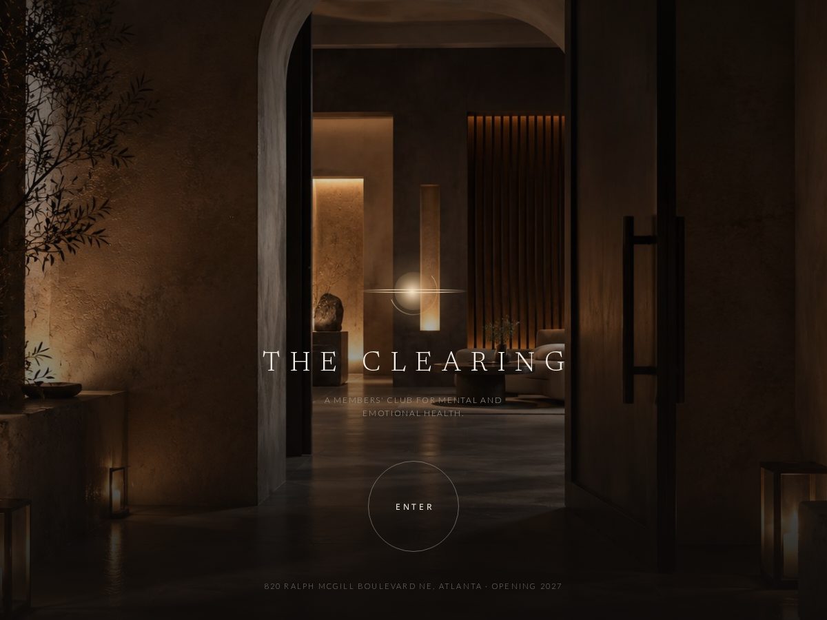 Landing-page snapshot of theclearingrooms.com
