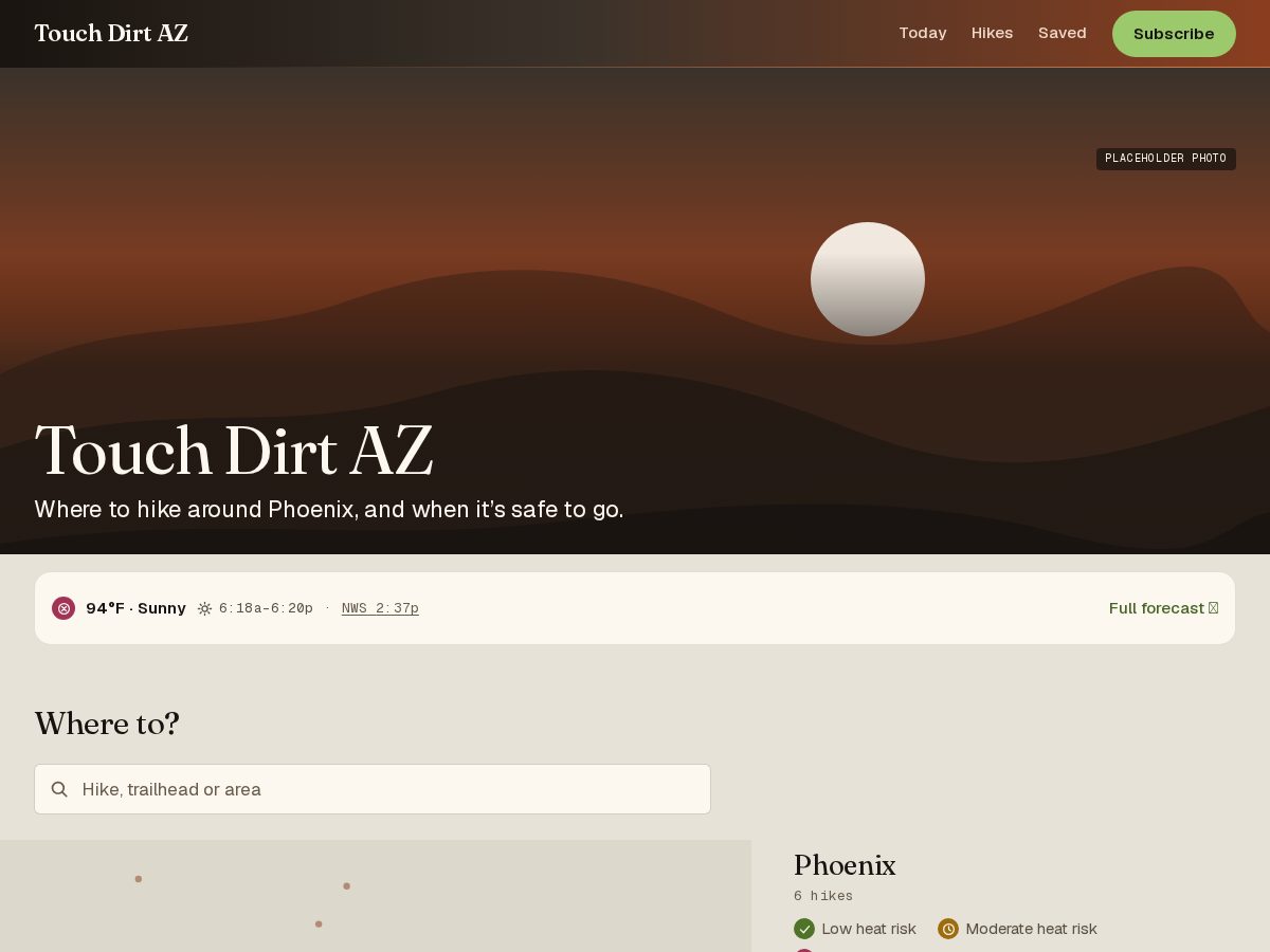 Landing-page snapshot of touchdirtaz.com