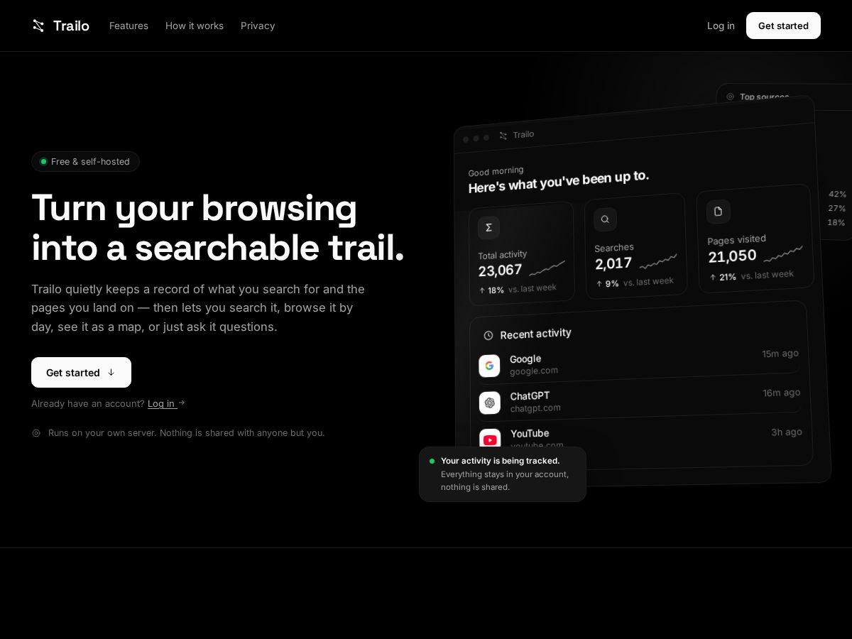 Landing-page snapshot of trailo.site