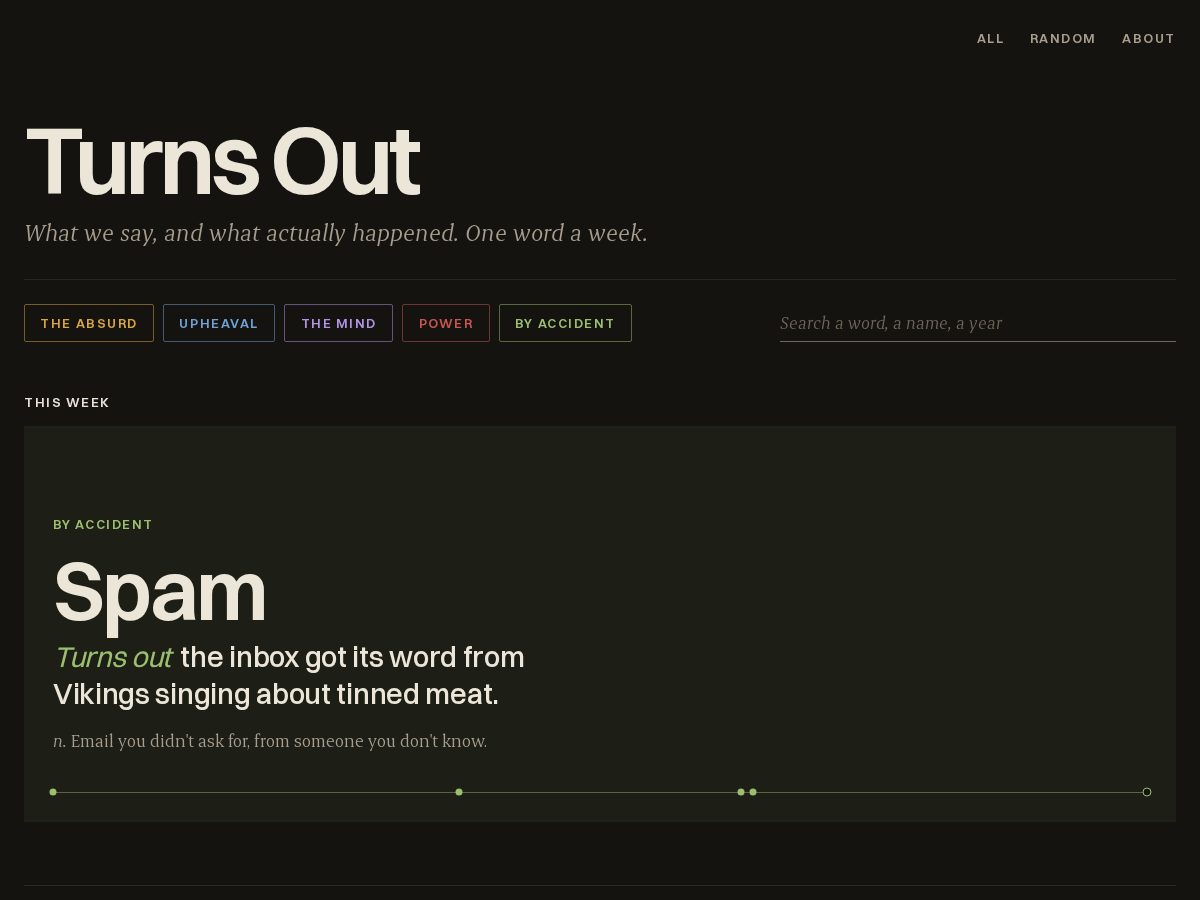 Landing-page snapshot of turnsout.fyi