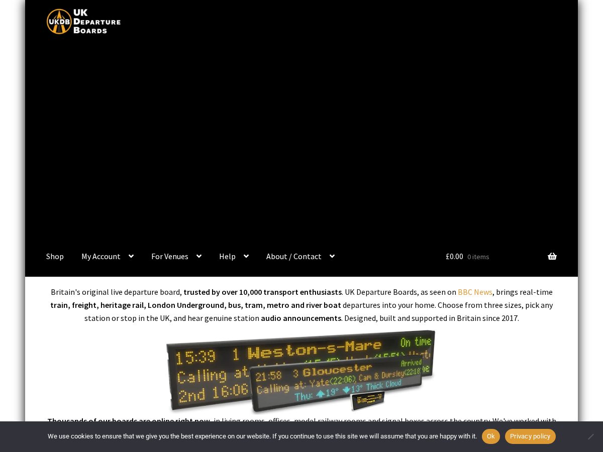 Landing-page snapshot of ukdisplayboards.com
