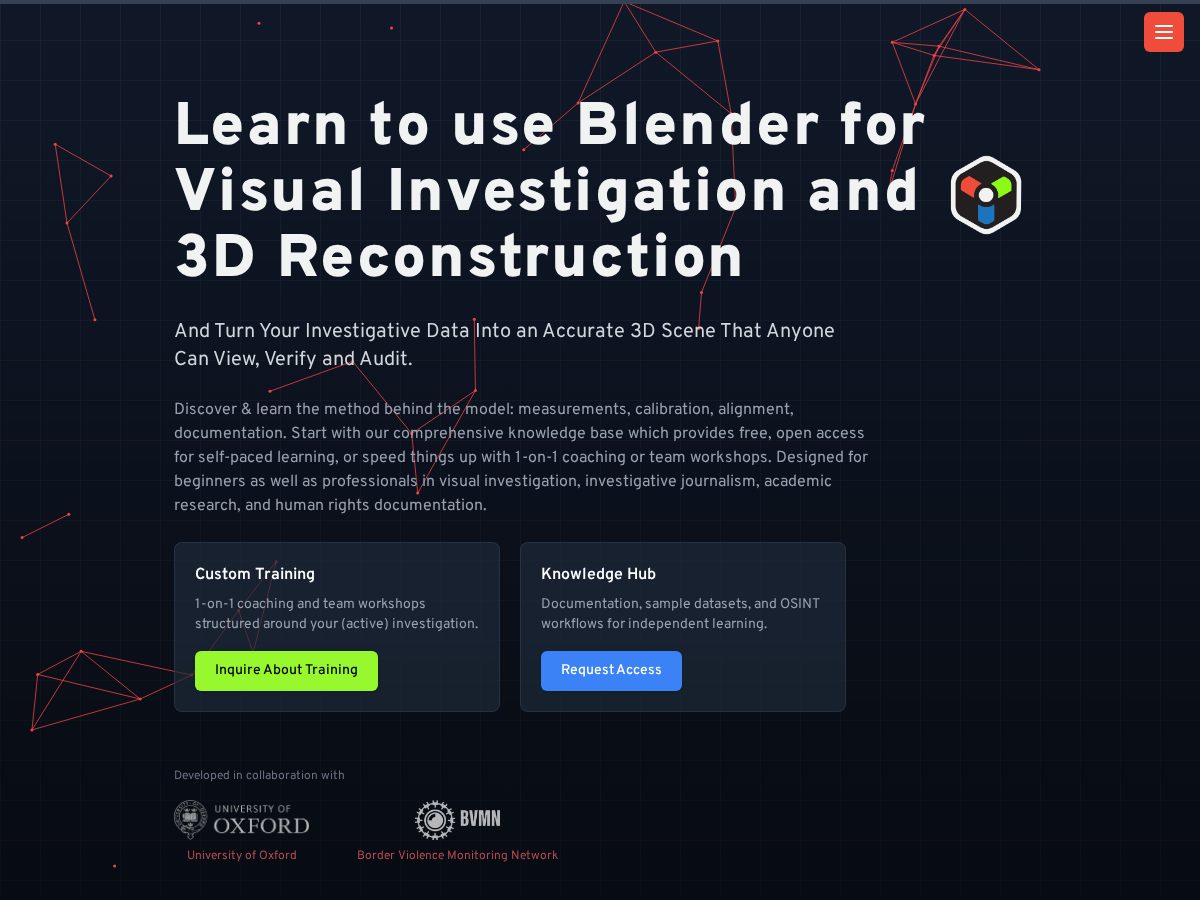 Landing-page snapshot of visual-investigation.com