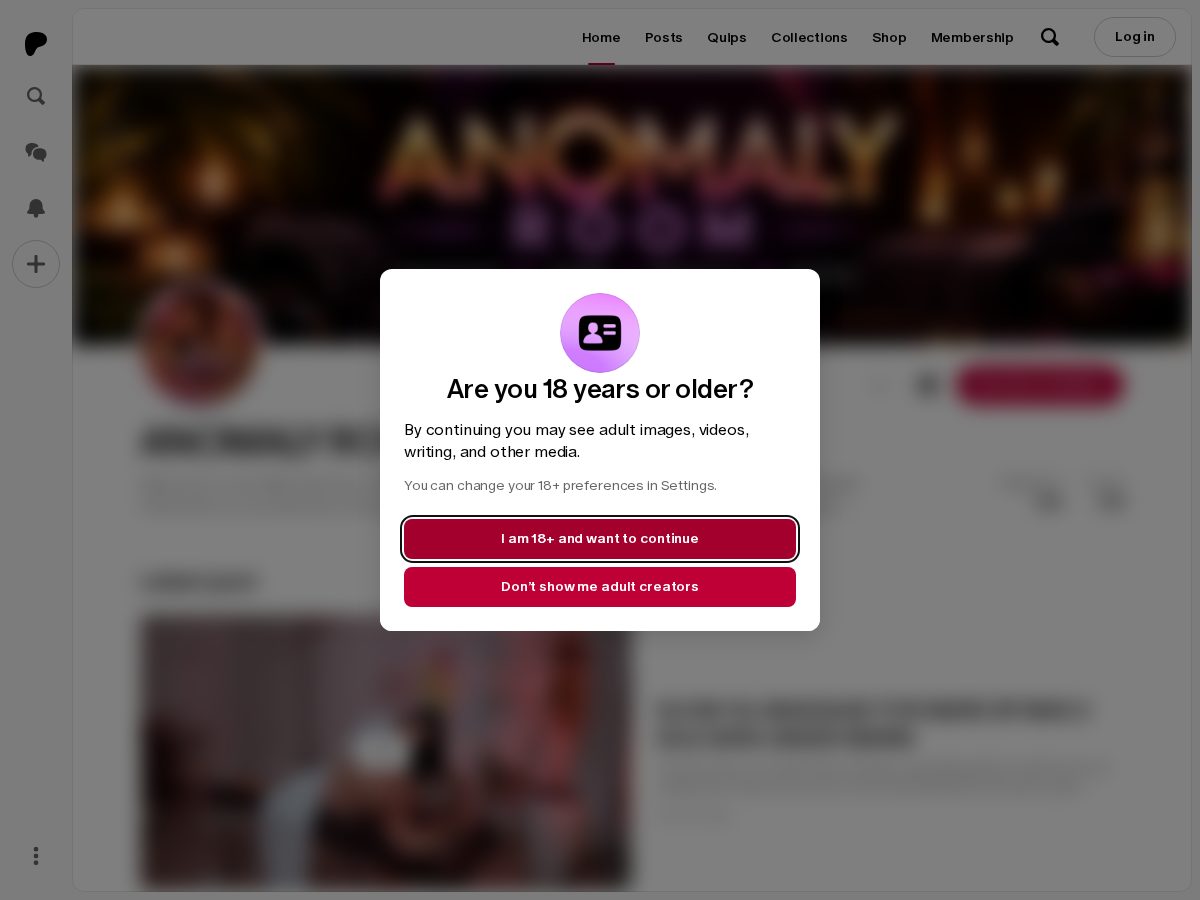 Landing-page snapshot of anomalyroom.com