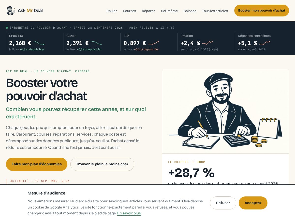 Landing-page snapshot of askmrdeal.com