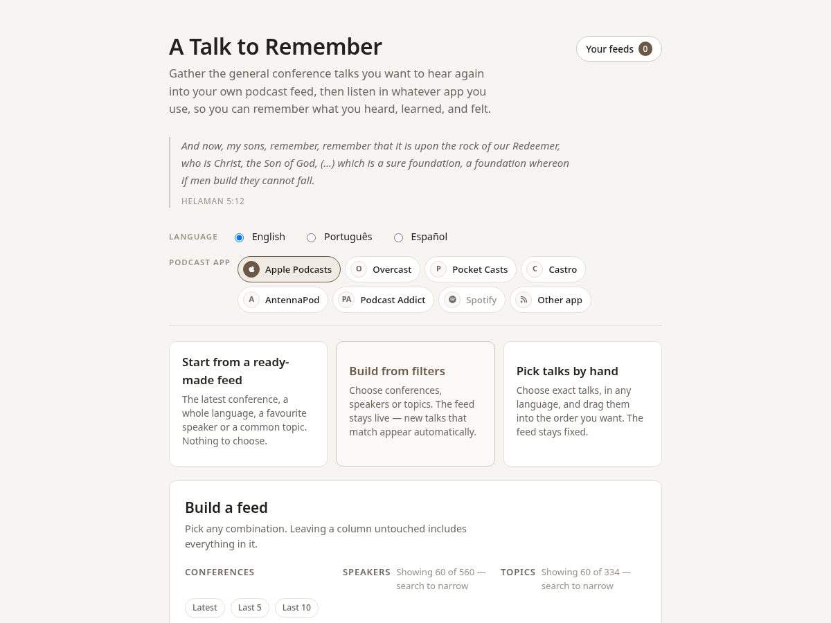 Landing-page snapshot of atalktoremember.org
