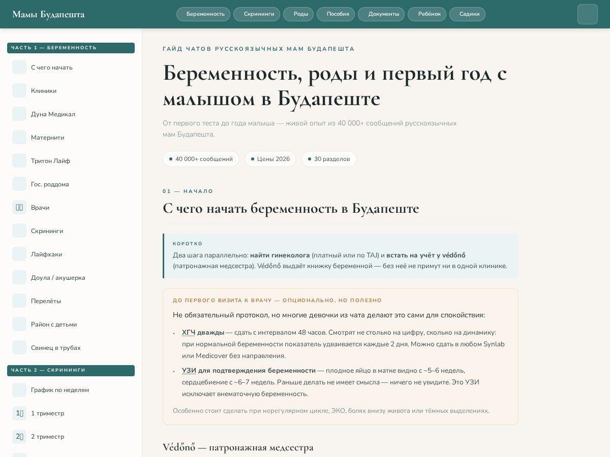 Landing-page snapshot of budapest-mamas.com