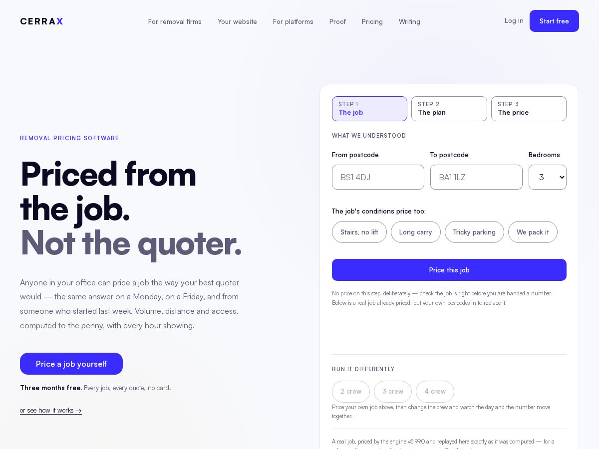 Landing-page snapshot of cerraxmail.com