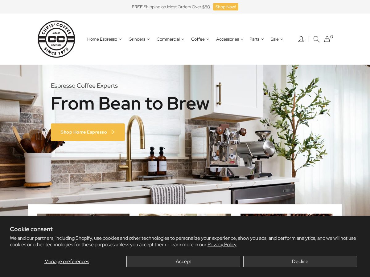 Landing-page snapshot of chriscoffee.mom