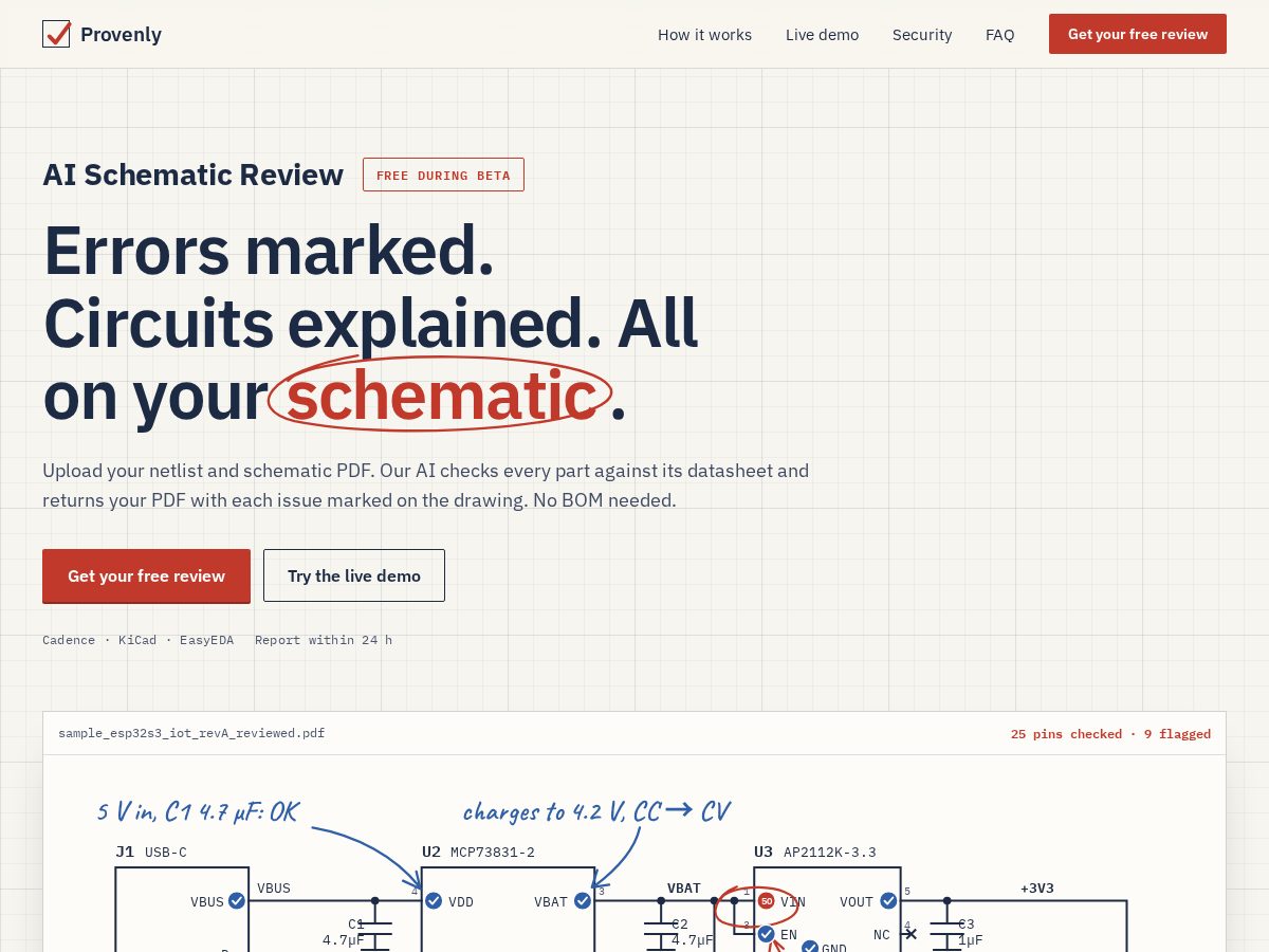 Landing-page snapshot of circuitprover.com