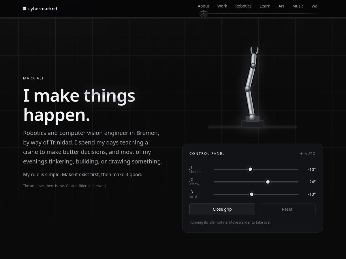 Landing-page snapshot of cybermarked.com