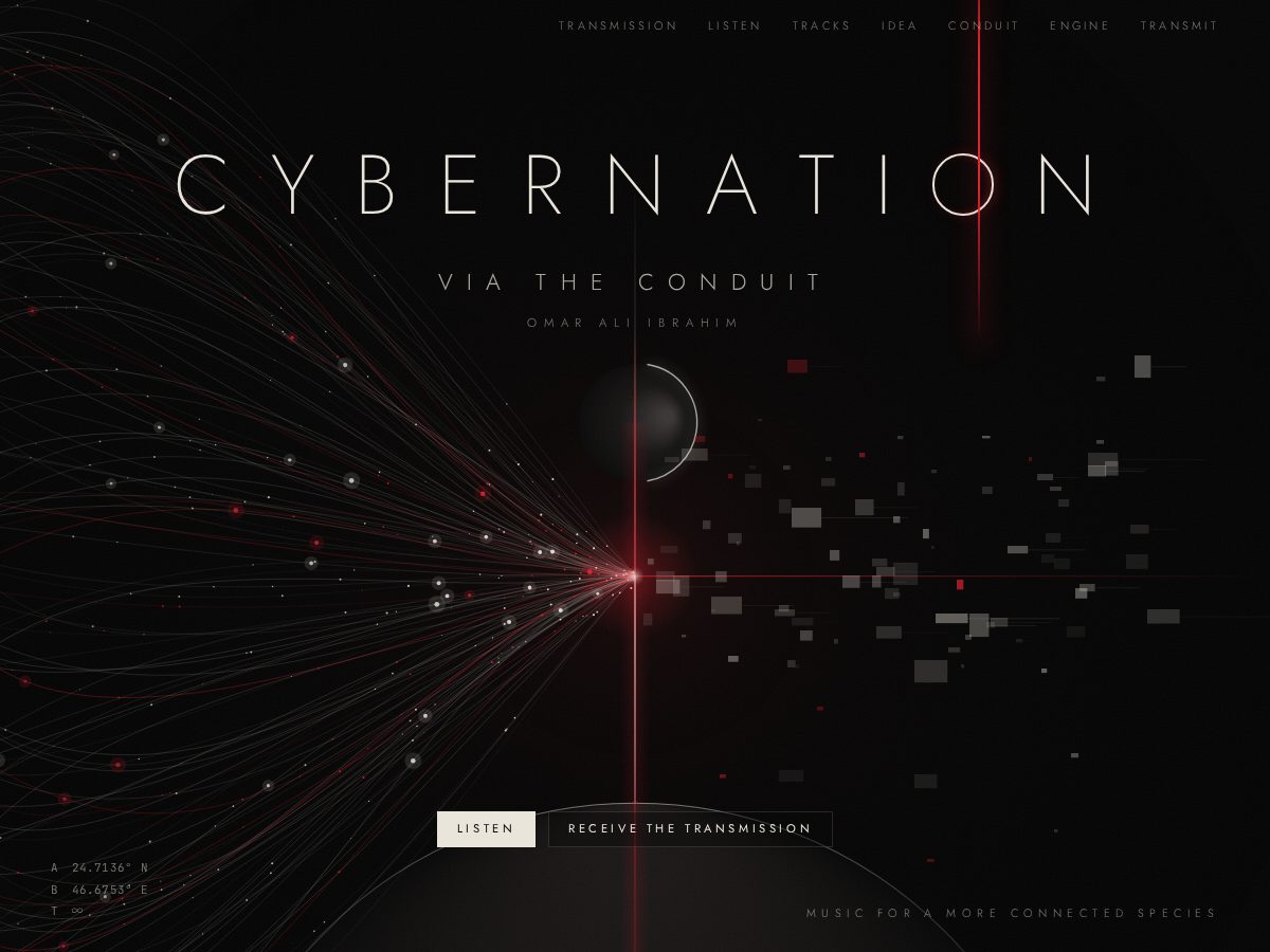 Landing-page snapshot of cybernation.world