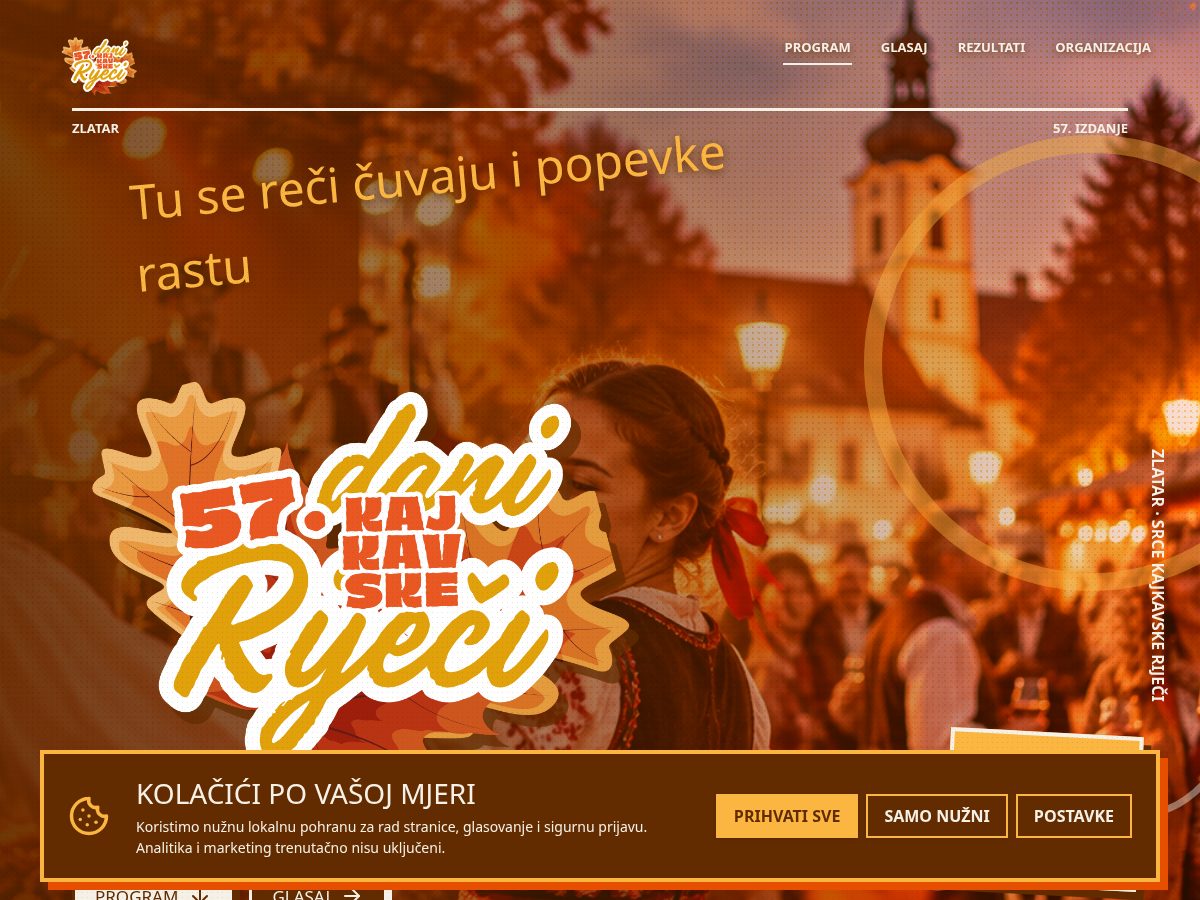 Landing-page snapshot of dani-kajkavske-rijeci.com