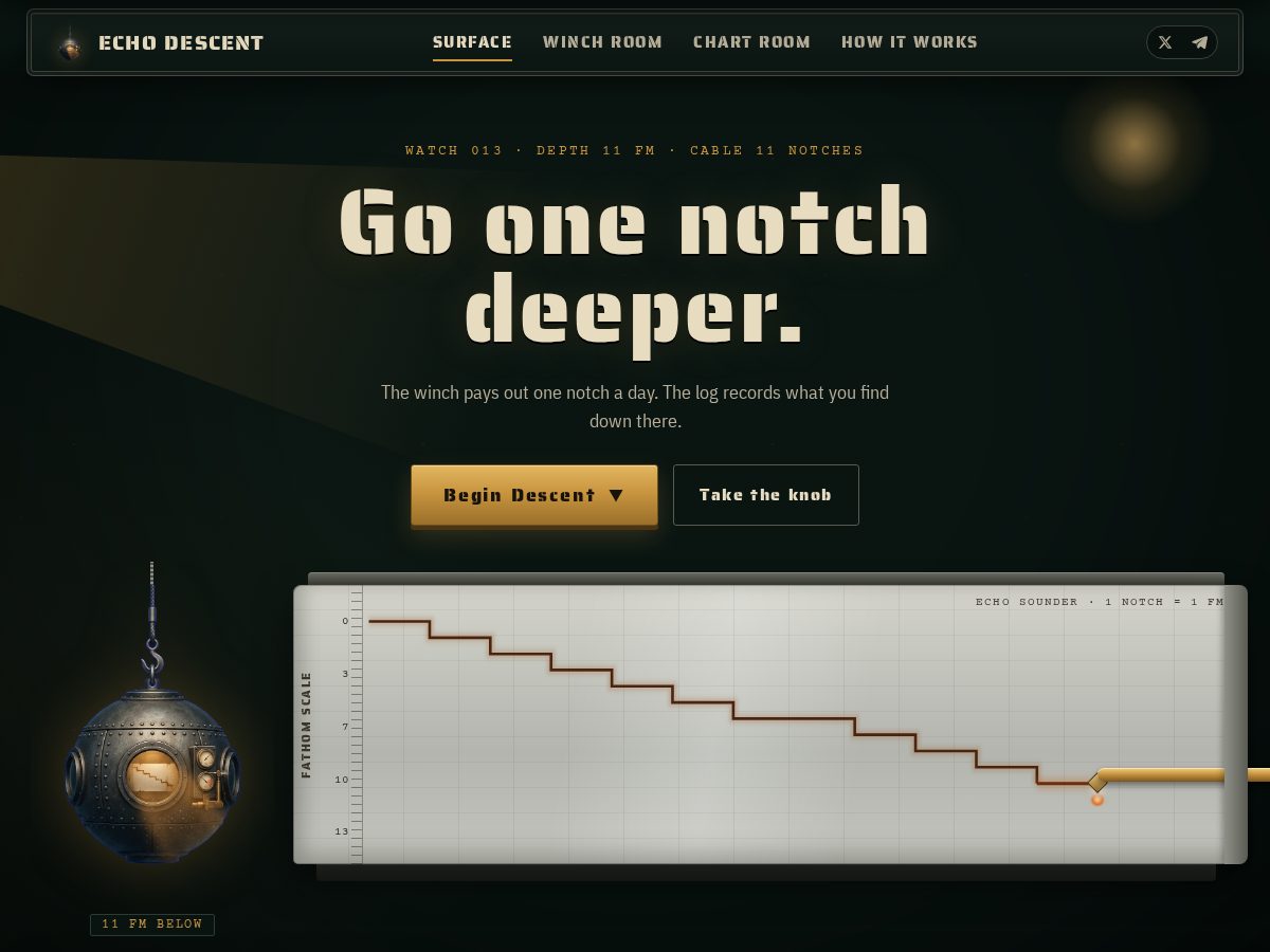 Landing-page snapshot of echodescent.xyz