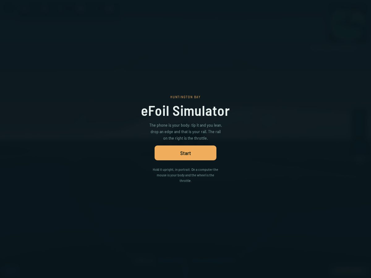 Landing-page snapshot of efoil-simulator.com