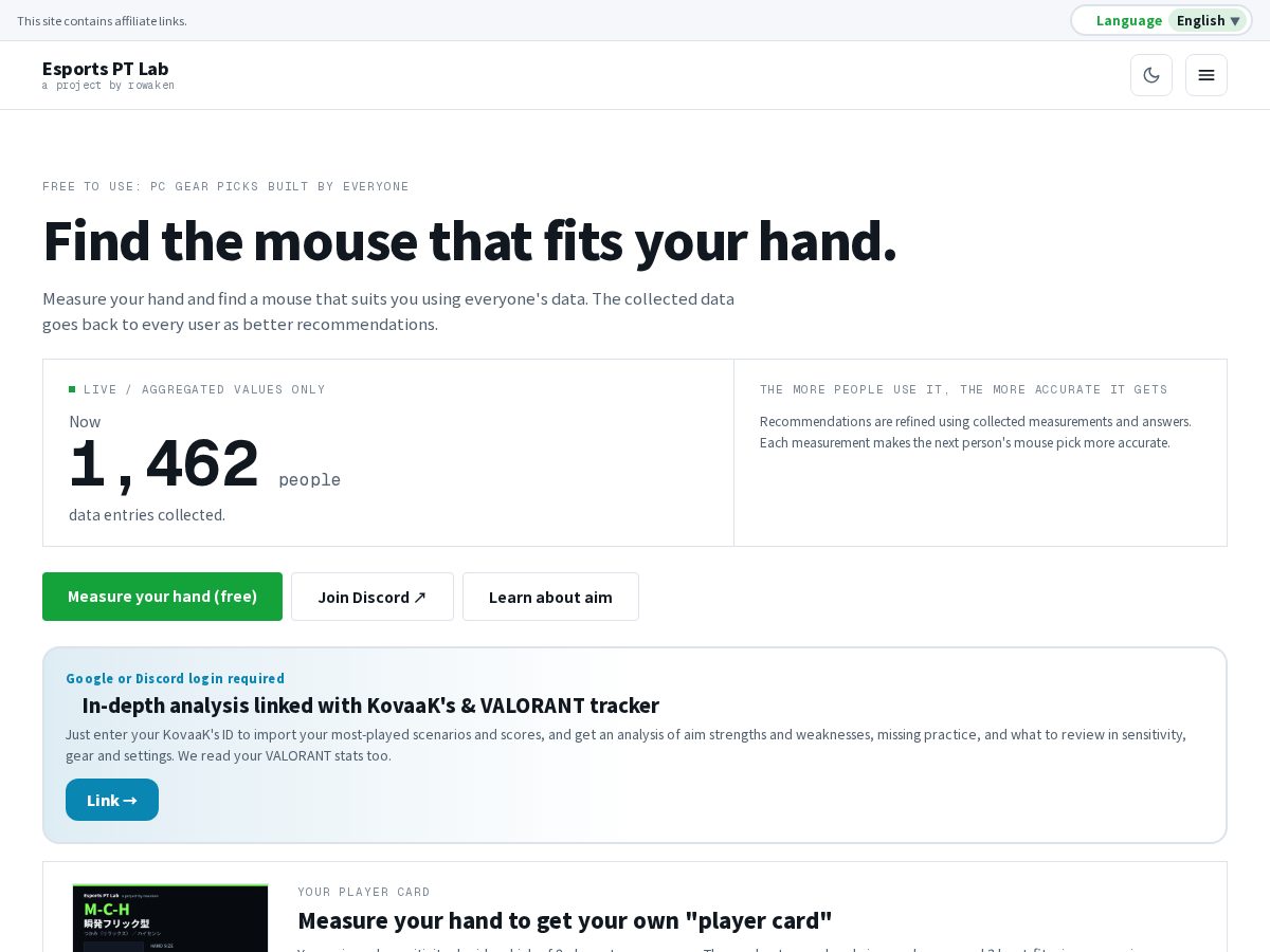 Landing-page snapshot of esportsptlab.com