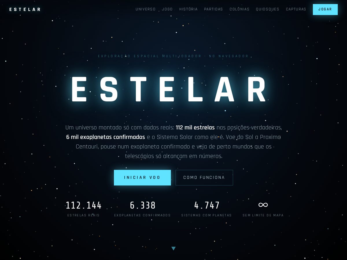 Landing-page snapshot of estelaronline.com