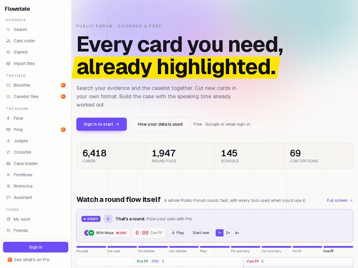 Landing-page snapshot of flowstateprep.com