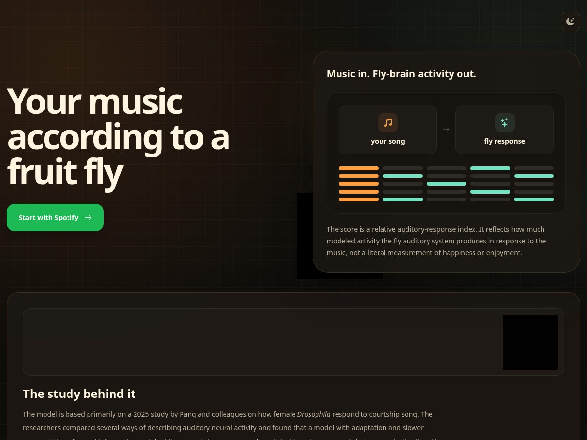 Landing-page snapshot of fly-taste.lol