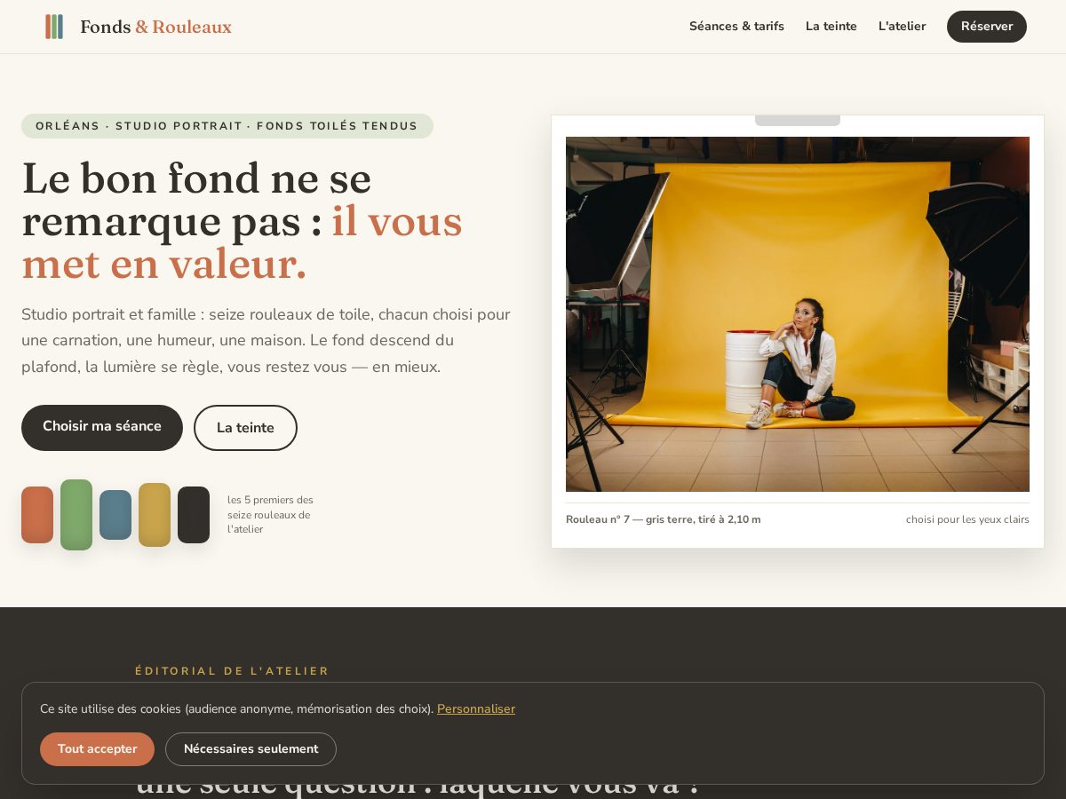Landing-page snapshot of fondsetrouleaux.click