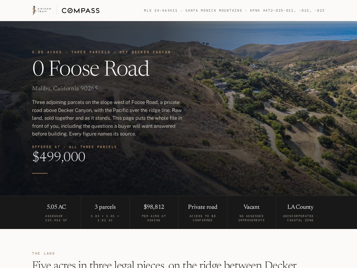 Landing-page snapshot of fooseroad.com