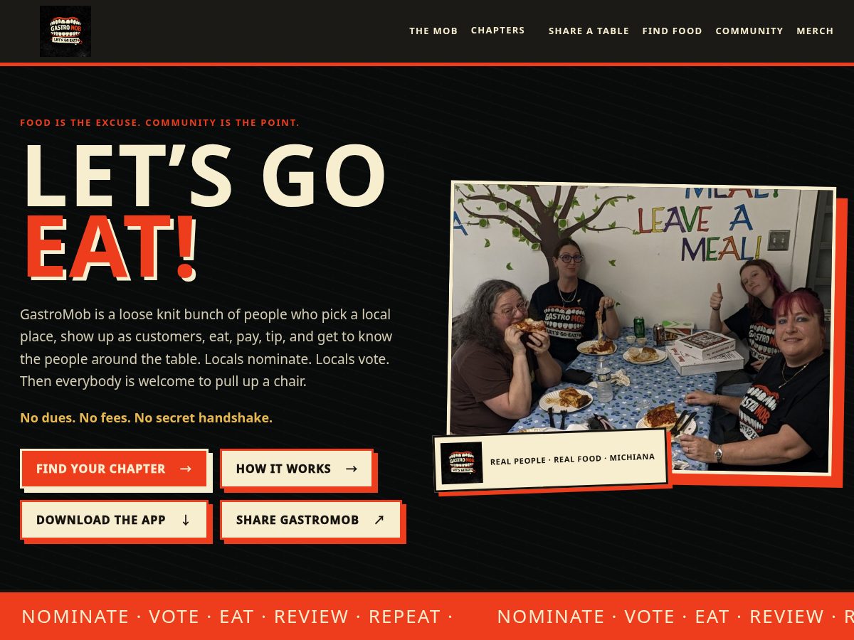 Landing-page snapshot of gastromob.com