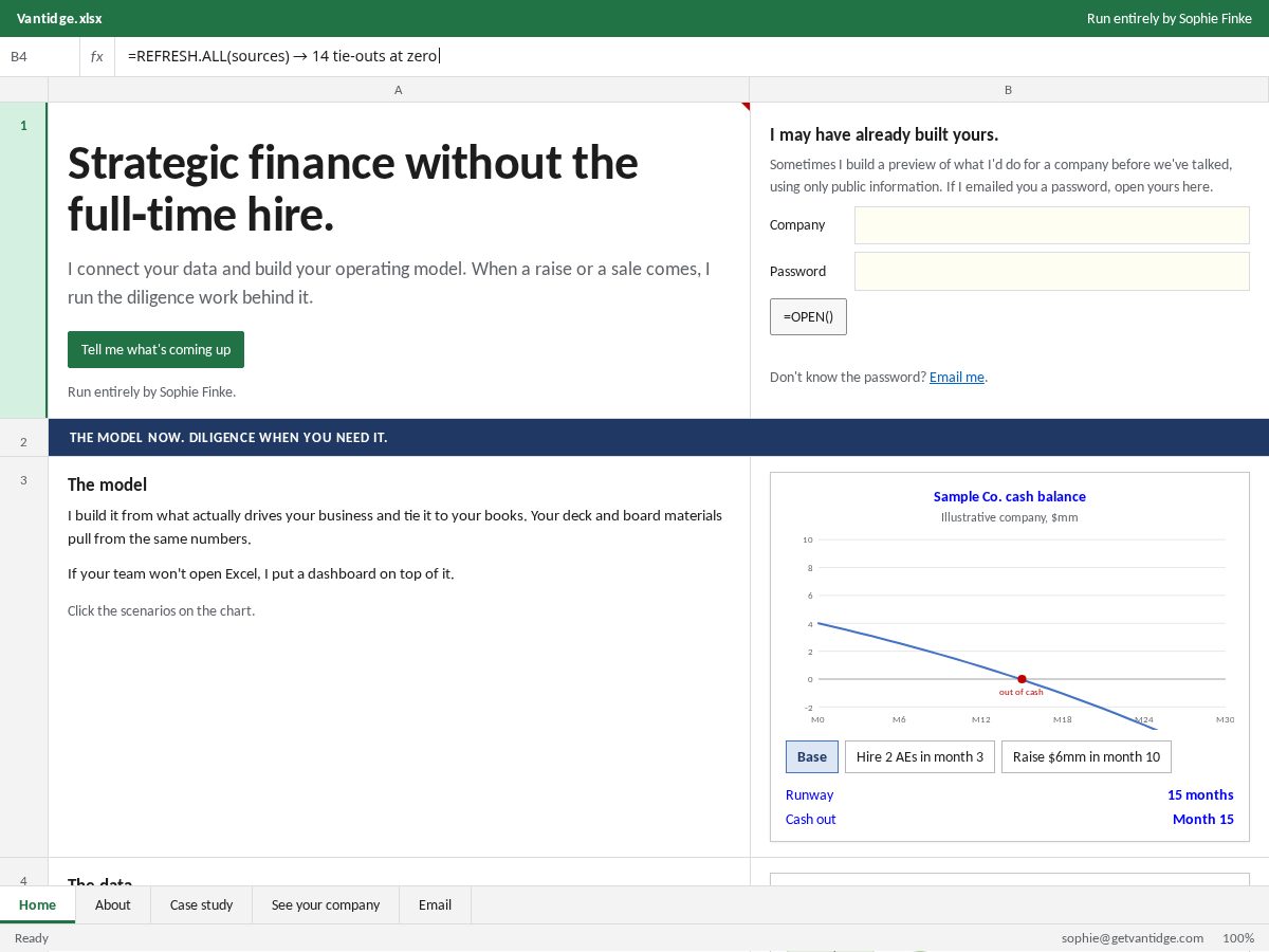 Landing-page snapshot of getvantidge.com