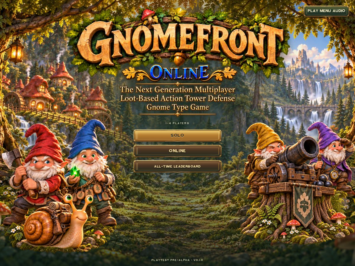 Landing-page snapshot of gnomefront.quest