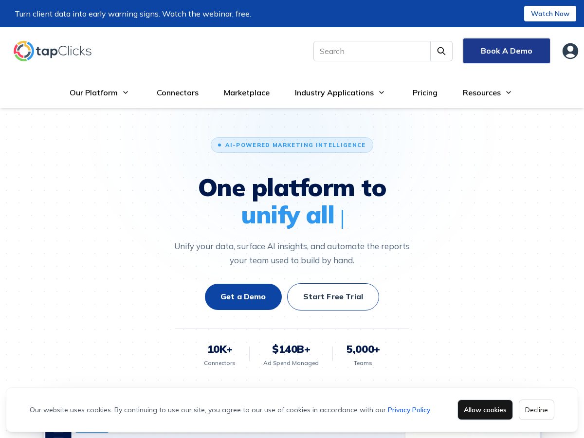 Landing-page snapshot of gotapclicks.info
