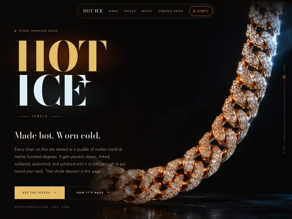 Landing-page snapshot of hoticejewels.com