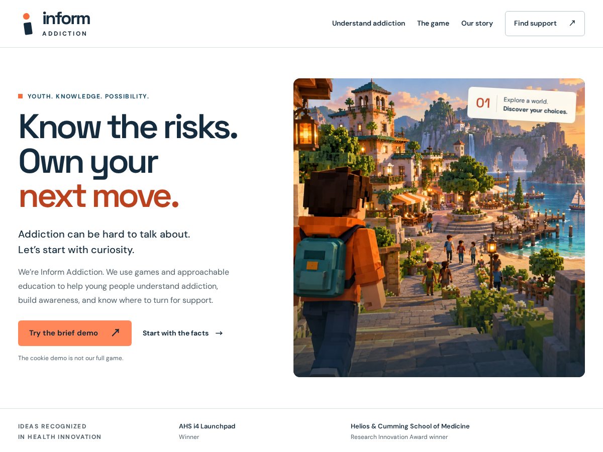Landing-page snapshot of informaddiction.com