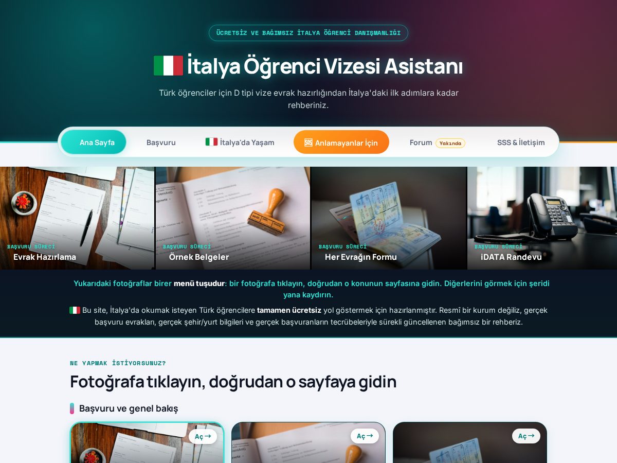 Landing-page snapshot of italyaogrencileri.org