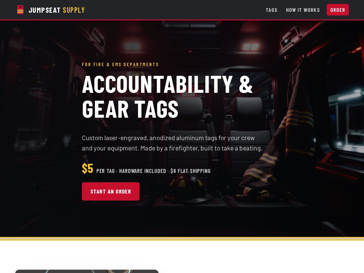 Landing-page snapshot of jumpseatsupply.com