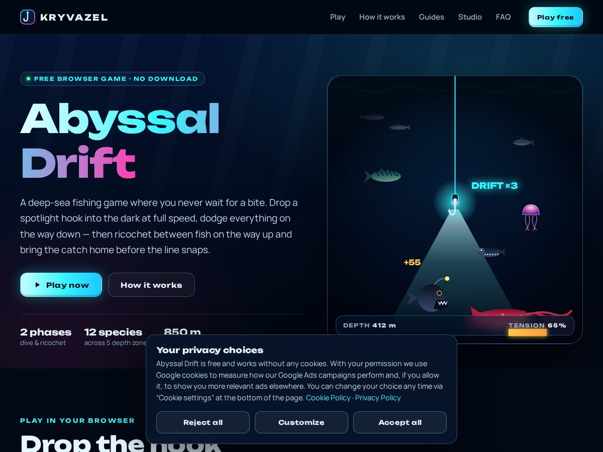 Landing-page snapshot of kryvazel.com